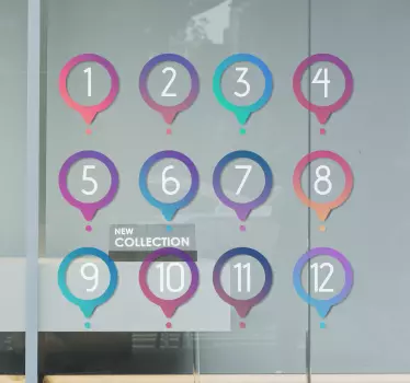 Schaufenster folie bunte formen kollektion - TenStickers
