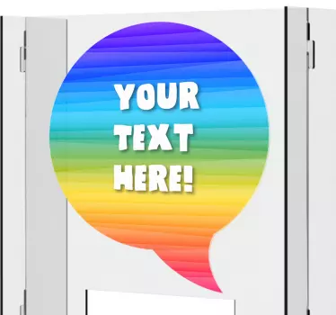 Schaufenster folie bunte textblase - TenStickers