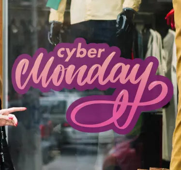 Schaufenster Folie cyber monday-rabattaktion - TenStickers