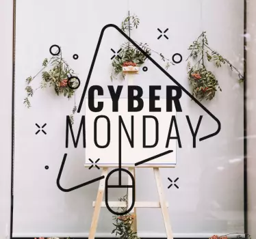 Schaufenster folie cyber monday verkaufsrausch - TenStickers