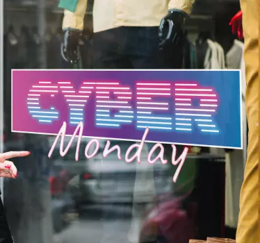 Schaufenster Folie cyber-shopping-event - TenStickers