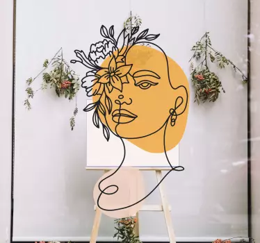 Schaufenster Folie elegantes blumenporträt - TenStickers