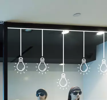 Schaufenster folie für hängende lichtinstallationen - TenStickers