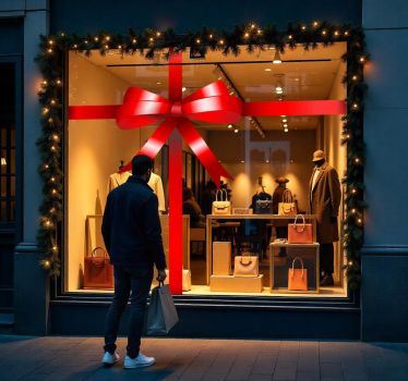 Schaufenster Folie geschenk-bogen - TenStickers