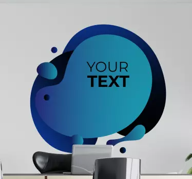 Schaufenster folie individuelle blaue form - TenStickers