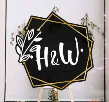 Schaufenster Folie individuelles initialenemblem - TenStickers