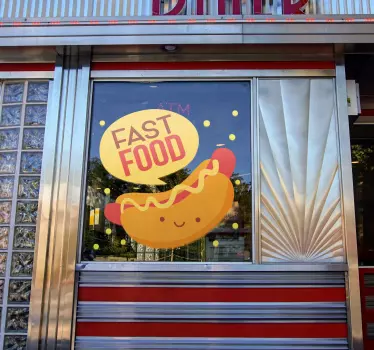 Schaufenster Folie leckerer fastfood-hotdog - TenStickers