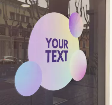 Schaufenster folie mit anpassbaren textkreisen - TenStickers