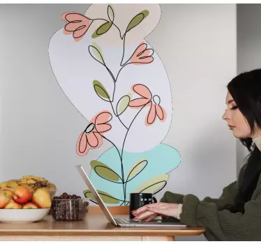 Schaufenster folie mit floralen abstrakten formen - TenStickers