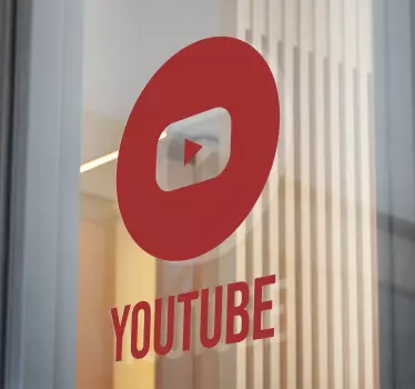 Schaufenster folie mit play button logo - TenStickers