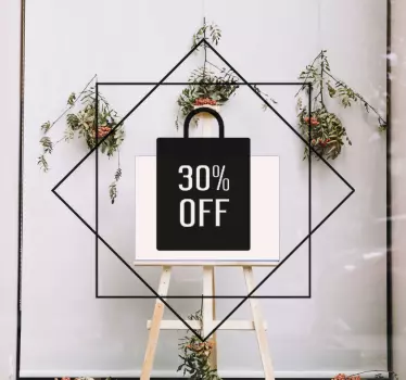 Schaufenster folie mit rabattmarketing-schild - TenStickers