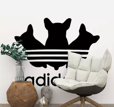 Schaufenster folie mit verspielten hundesilhouetten - TenStickers