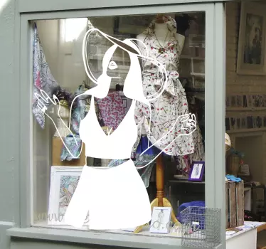Schaufenster Folie stilvolle frauensilhouette - TenStickers