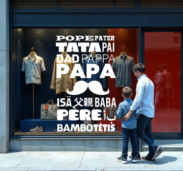 Schaufenster Folie vater wort - TenStickers
