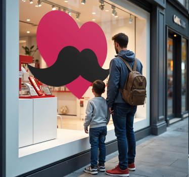 Schaufenster Folie vatertag herz - TenStickers