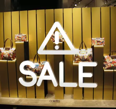 Schaufensteraufkleber Achtung Sale - TenStickers