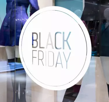 Schaufensteraufkleber Black Friday Kreis - TenStickers