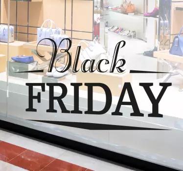 Schaufensteraufkleber Black Friday Sticker stilvoll - TenStickers