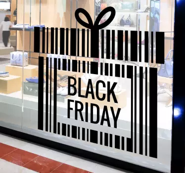 Schaufensteraufkleber Black Friday Strichcode - TenStickers
