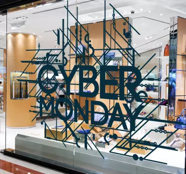 Schaufensteraufkleber Cyber Monday - TenStickers