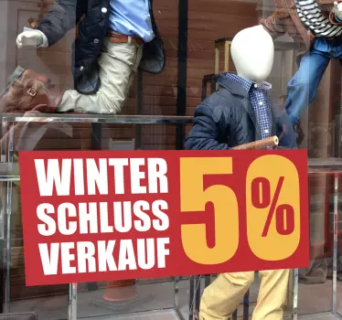 Schaufensteraufkleber Winterschlussverkauf - TenStickers
