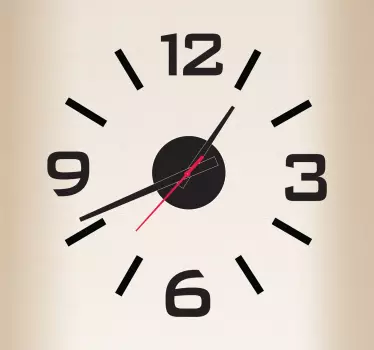 Aufkleber Uhr schlichtes Design - TenStickers
