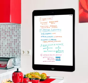 Schwarze iPad Whiteboard Folie - TenStickers