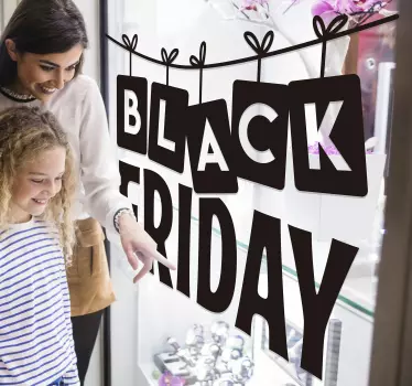 Verkauf Black Friday Sticker Schaufenster - TenStickers