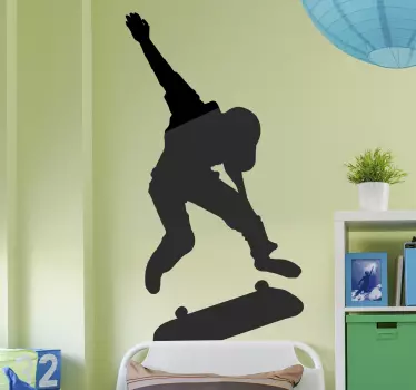 Silhouette Skater Sprung Wandtattoo - TenStickers