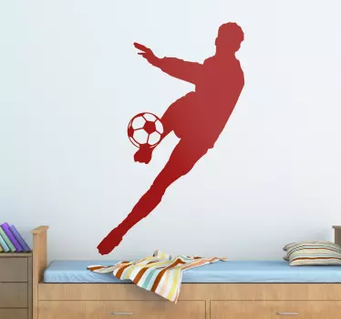 Silouhette Fußballer Wandtattoo - TenStickers