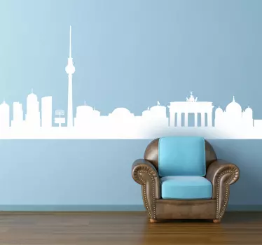 Wandtatttoo wohnzimmer skyline berlin - TenStickers