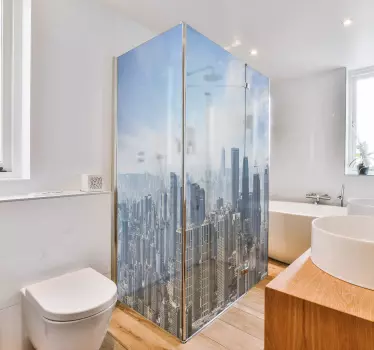 New York Skyline Duschkabinen Folie - TenStickers
