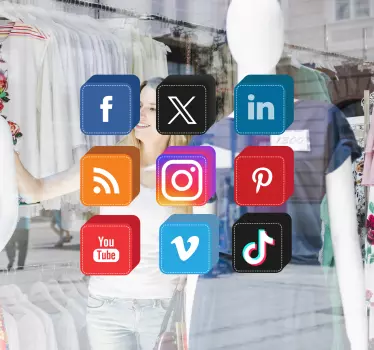 Social Media Aufkleber - TenStickers