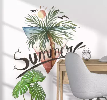 Wandtattoo Baum Sommer Palmen - TenStickers
