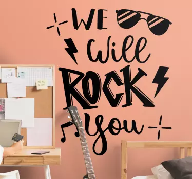 Songtext Aufkleber "wir werden dich mitreißen" - TenStickers