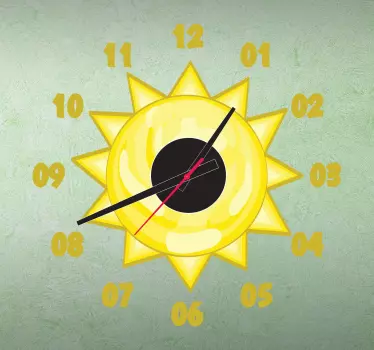 Sonne Uhr Aufkleber - TenStickers