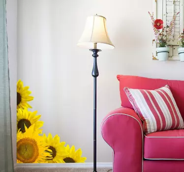 Sonnenblume Ecke Aufkleber - TenStickers