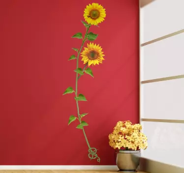 Sonnenblume Wandtattoo Wohnzimmer - TenStickers