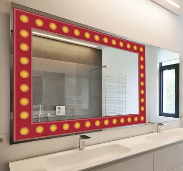 Aufkleber für Spiegel Glühbirnen Effekt - TenStickers