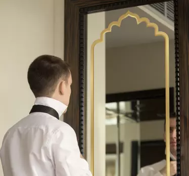 Orientalisches Design Spiegel Aufkleber - TenStickers