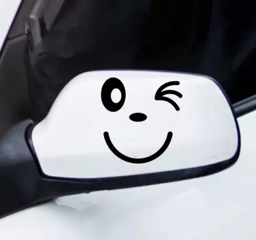 Spiegel zwinkert Autoaufkleber - TenStickers