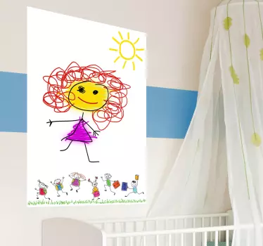 Spielende Kinder Whiteboard Folie - TenStickers
