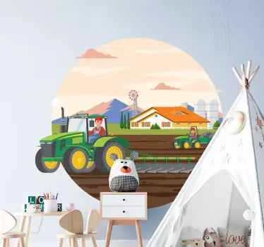 Wandtattoo Traktor Landwirtschaft - TenStickers