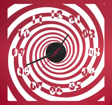 Spirale Uhr Aufkleber - TenStickers