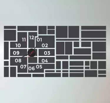 Steinwand Uhr Aufkleber - TenStickers