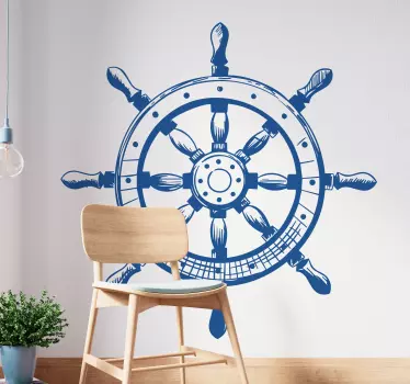 Schiff Steuerrad Wandtattoo Maritim - TenStickers