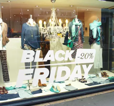 Black Friday Sticker Rabattzeichen -20% - TenStickers