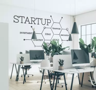 Aufkleber Büro start-up-Konzepte - TenStickers