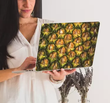 Aufkleber Ananas Laptop Foto - TenStickers