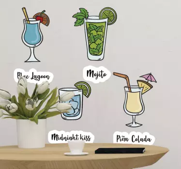 Wandtattoo für Zuhause Cocktail Bar - TenStickers